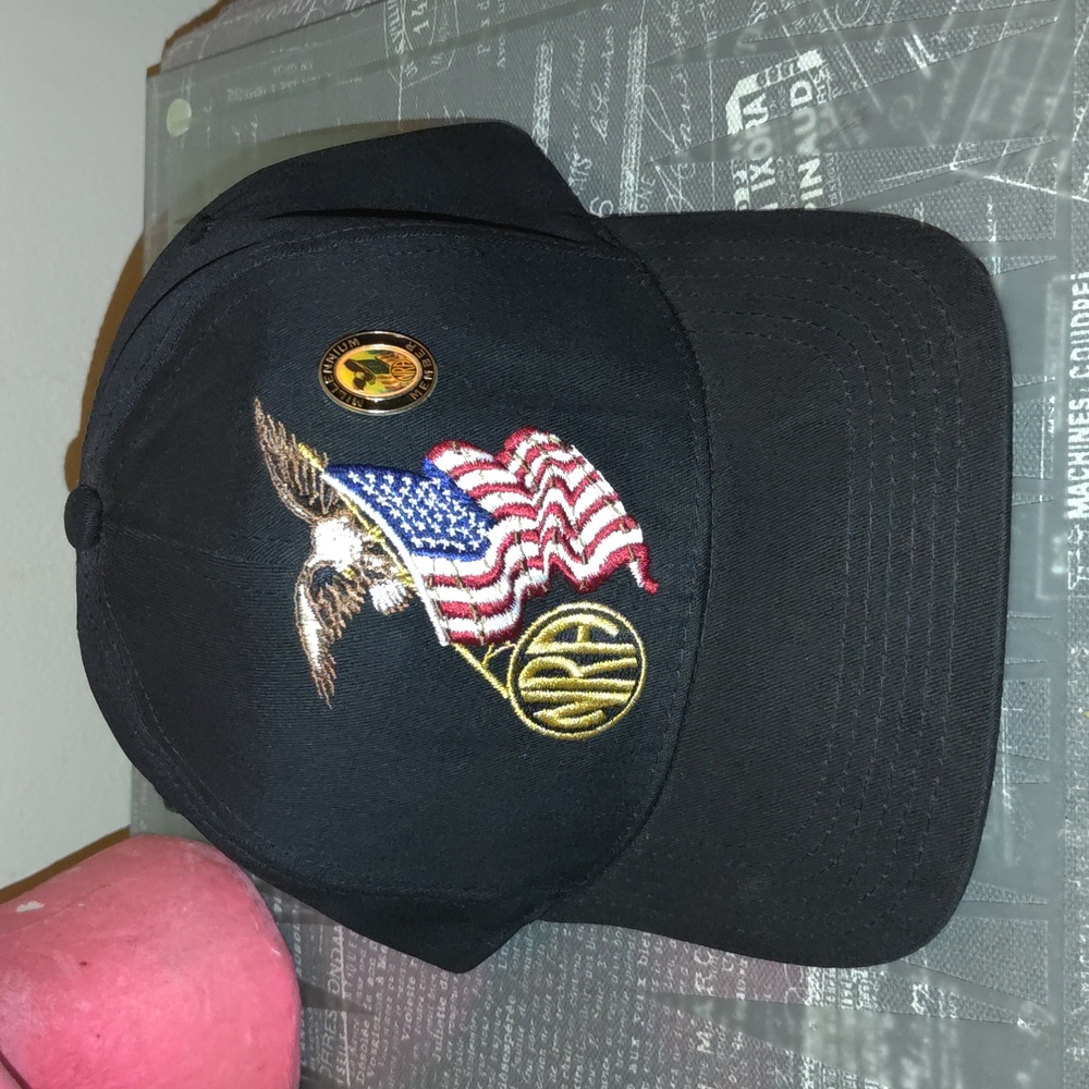 Vintage NRA Snapback Hat Millennium Member US Flag Eagle Black Made In USA